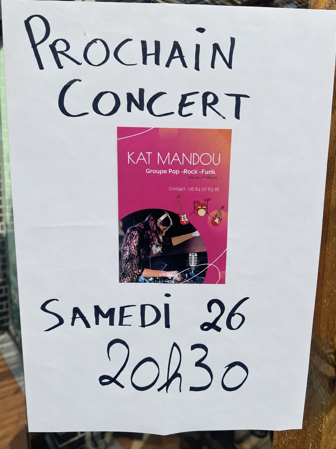 Affiche du concert Kat Mandou, samedi 26 septembre à 20h30