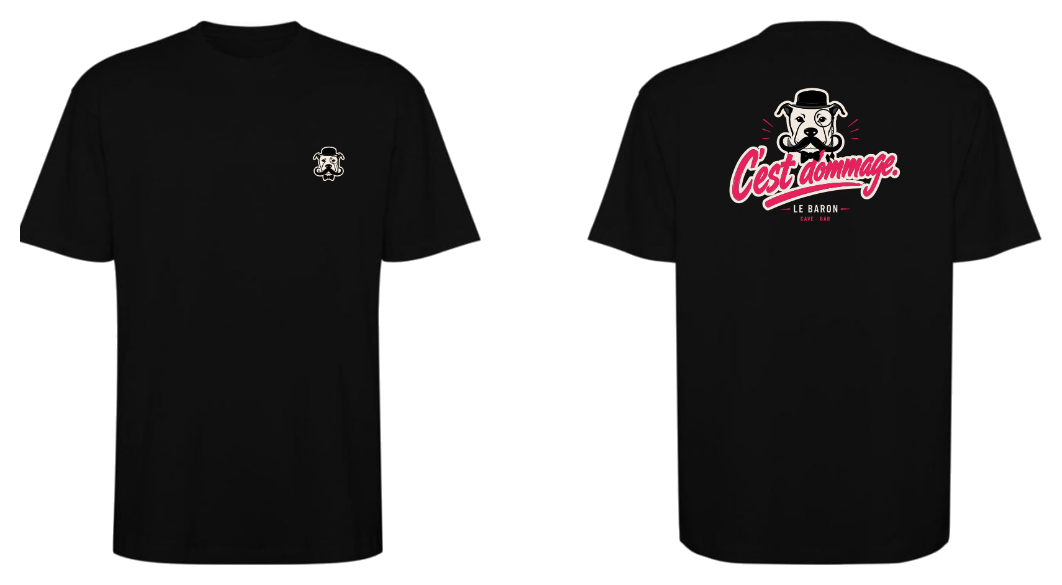Nouveau T-shirt noir du Baron